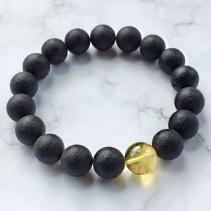Raw Black Amber Bracelet